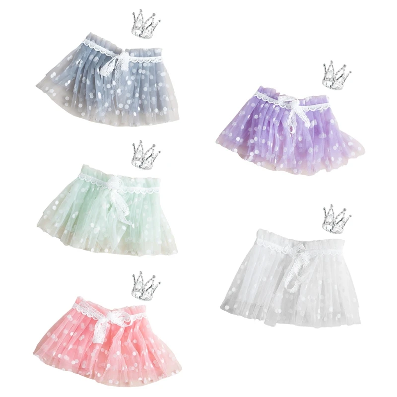 

2 Pcs Newborn Photography Props Short Skirts+Headwear Set Baby Infants Photo Clothing Headdress