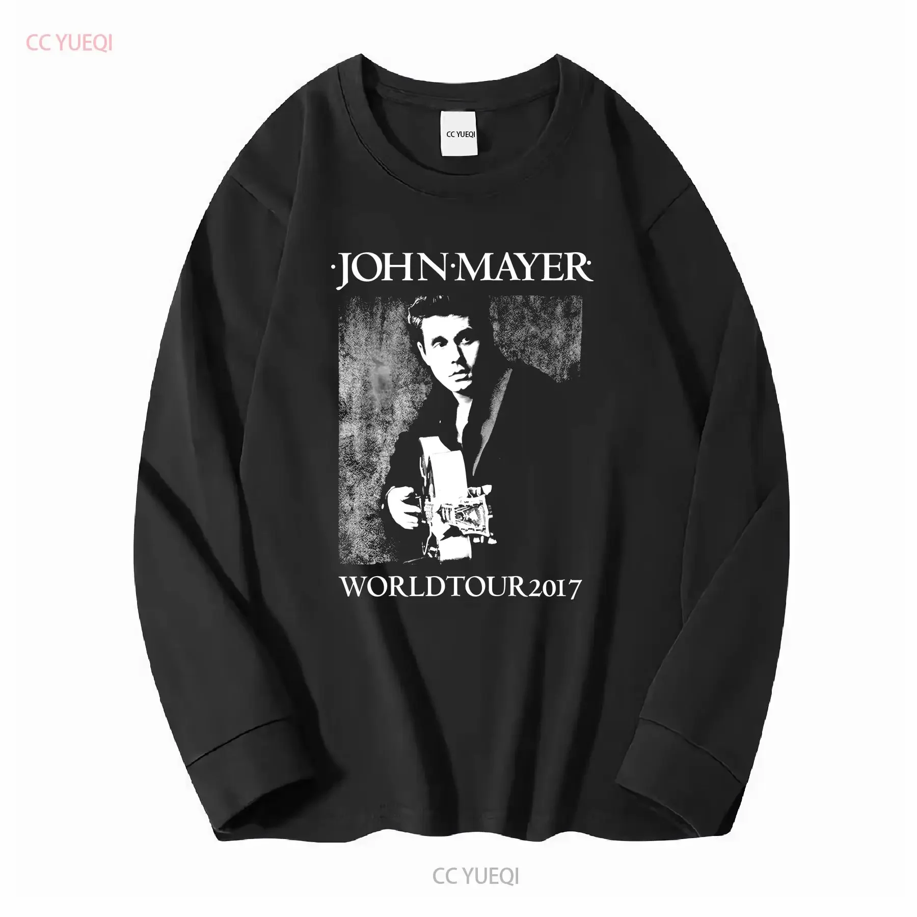 John mayer search for everything tour merch pop music black medium T Shirt vintage Washed homme streetwear Slightly Stretched view 3