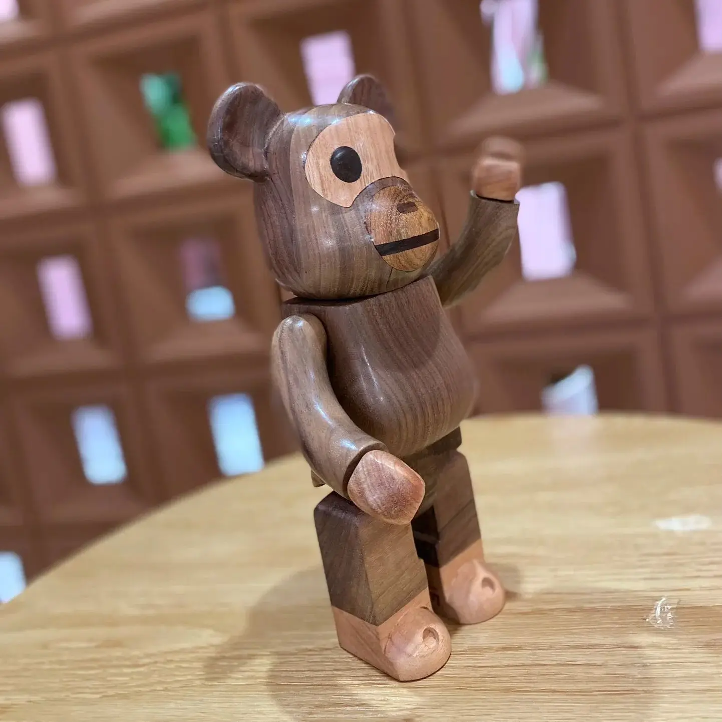 Bearbrick 400% Baby Milo 28cm Wood Toy Designer Toy x karimoku Action Figure Handmade Desktop Collection Ornaments