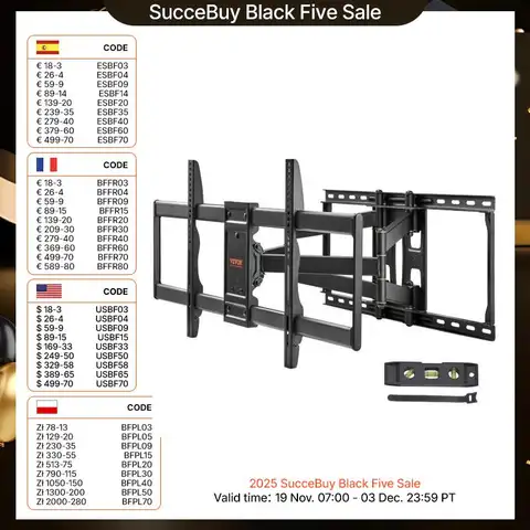 VEVOR Full Motion TV Mount Fit for Most 26-90in TVs Swivel Tilt Horizontal Adjustment TV Wall Mount Bracket W/ Articulating Arms