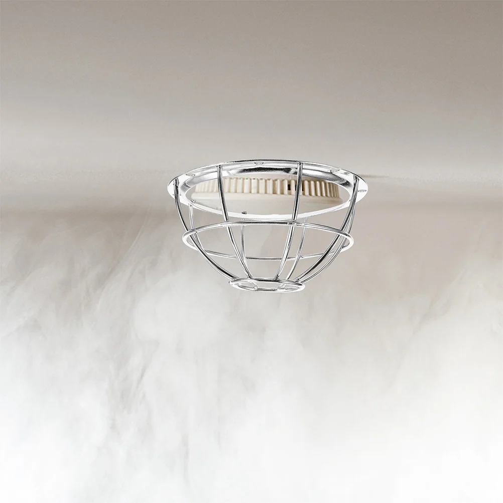 

3Pcs Smoke Covers Adjustable Base Iron Wire Mesh Guard Reliable Protective Cover for Smoke Alarms Guard