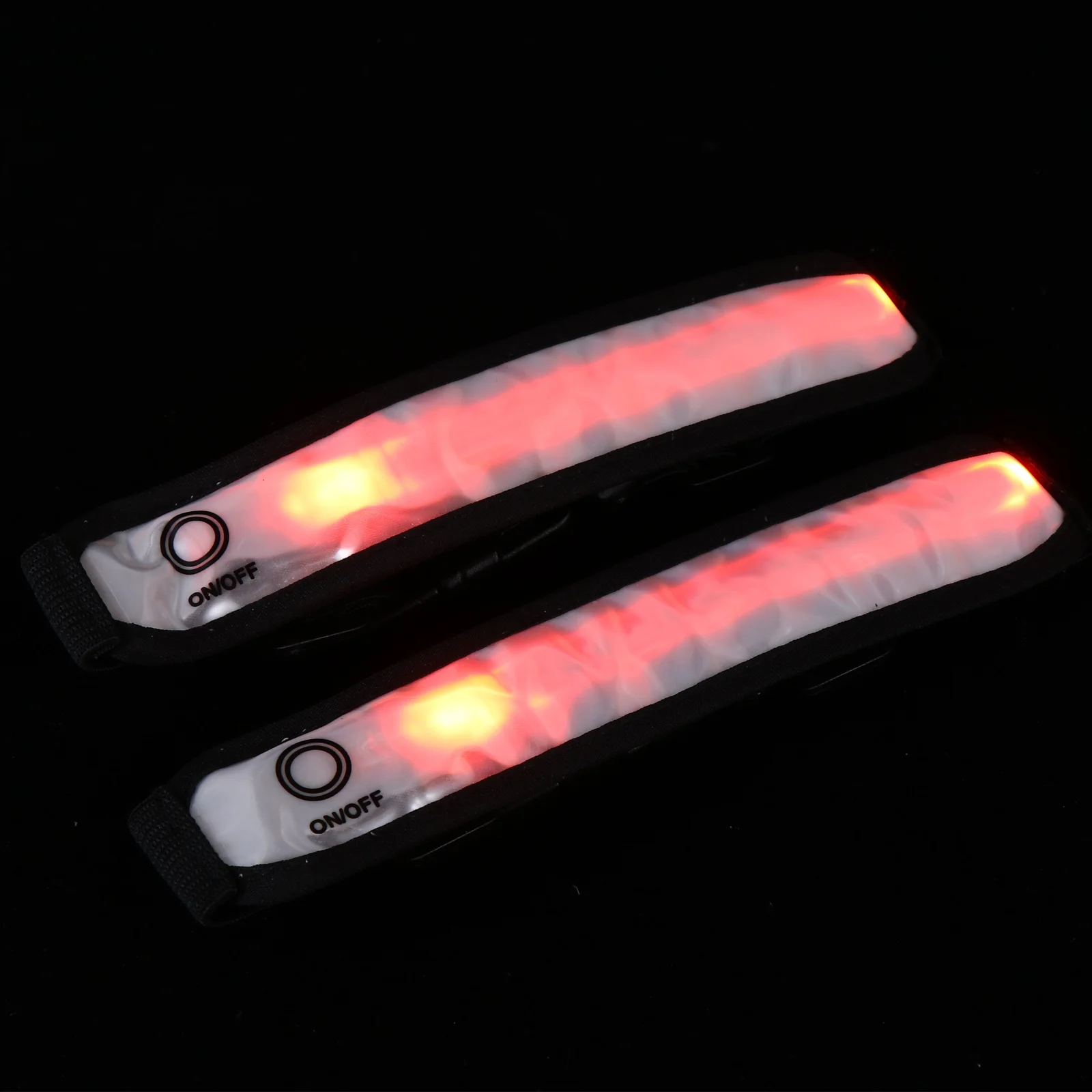 2 قطعة حزام شارة LED عاكس وضوح عالية ليلة في الهواء الطلق تشغيل ركوب الدراجات المشي حزام الأمان شارة عاكسة