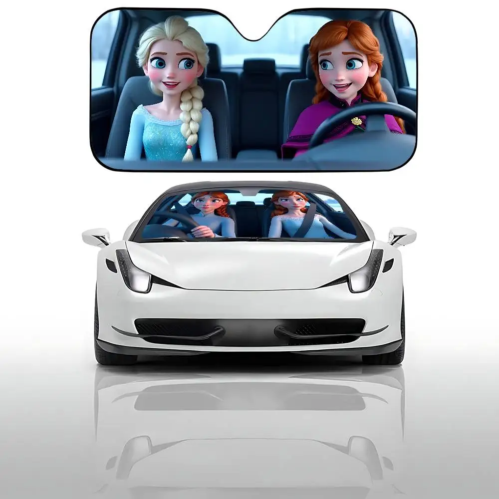 بارد E-إلسا القيادة سيارة ظلة الستائر القيادة سيارة ظلة الزجاج الأمامي غطاء الظل الأشعة فوق البنفسجية سيارة الشمس قناع حامي #3