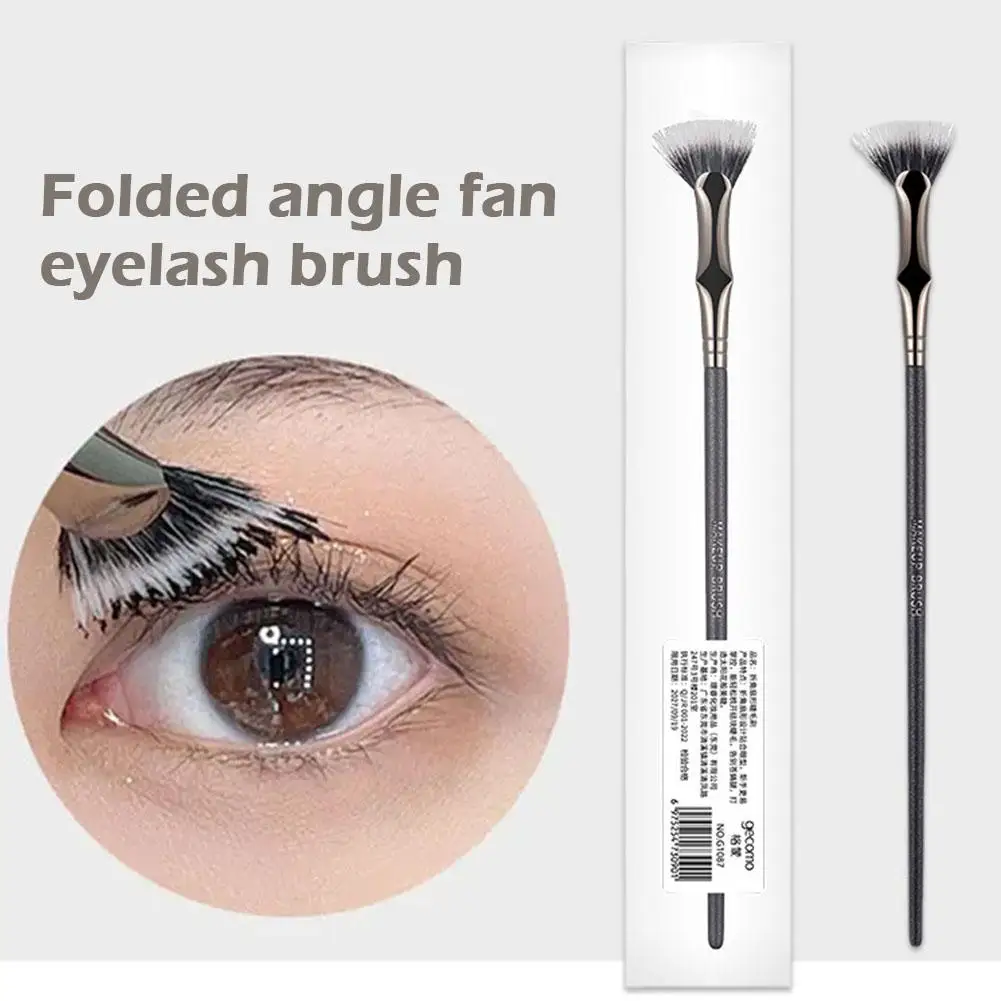 Mascara Fan Pinsel Wimpern Fan Pinsel gefaltet abgewinkelt Augenbrauen Gesichts Fan Pinsel für Make-up natürliche Lifting Effekte verbessern niedriger l d2g4