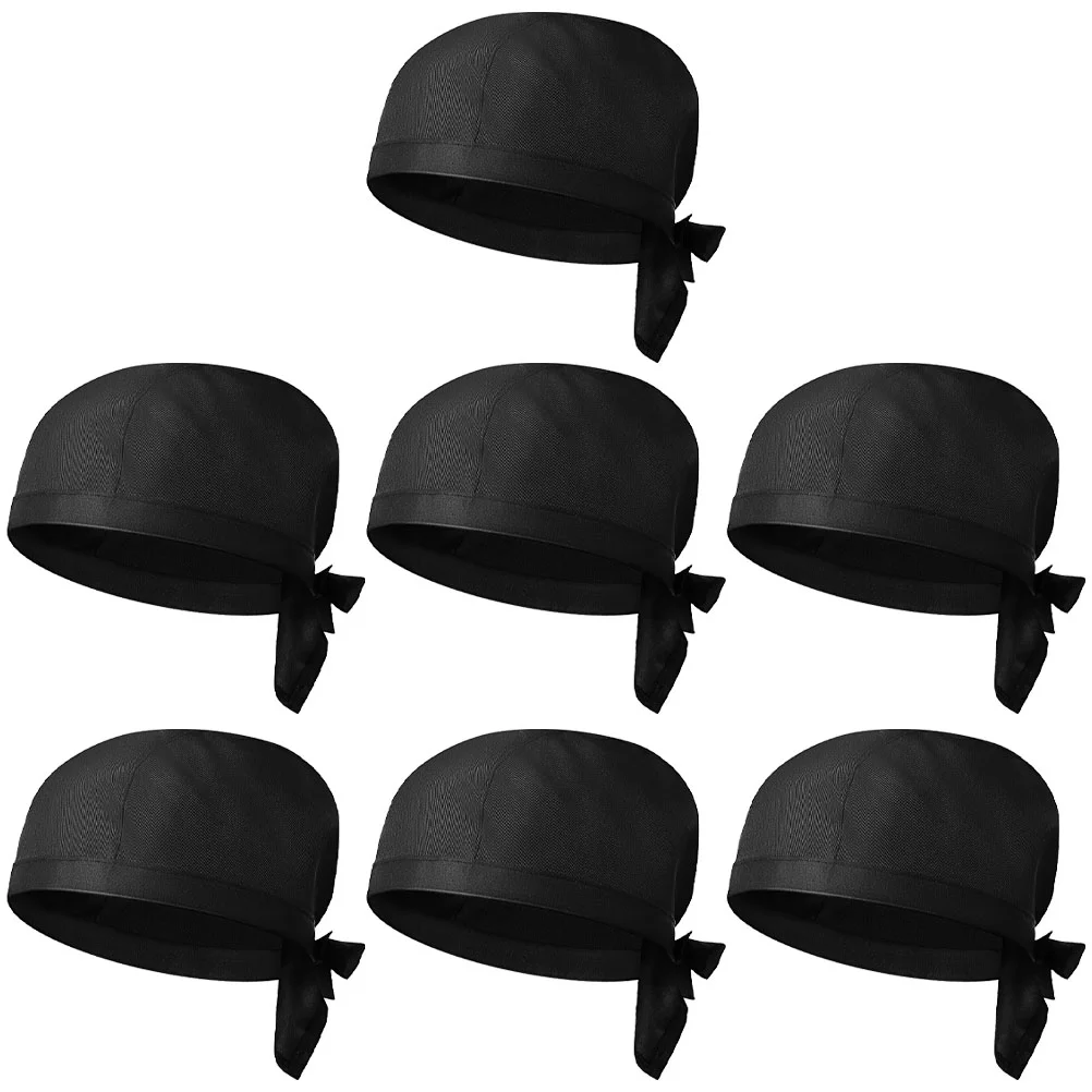 7 pièces chapeau de Chef Chef casquette de pêche chapeaux à capuche pour hommes cuisine cuisinier uniforme de travail Restaurant Portable homme