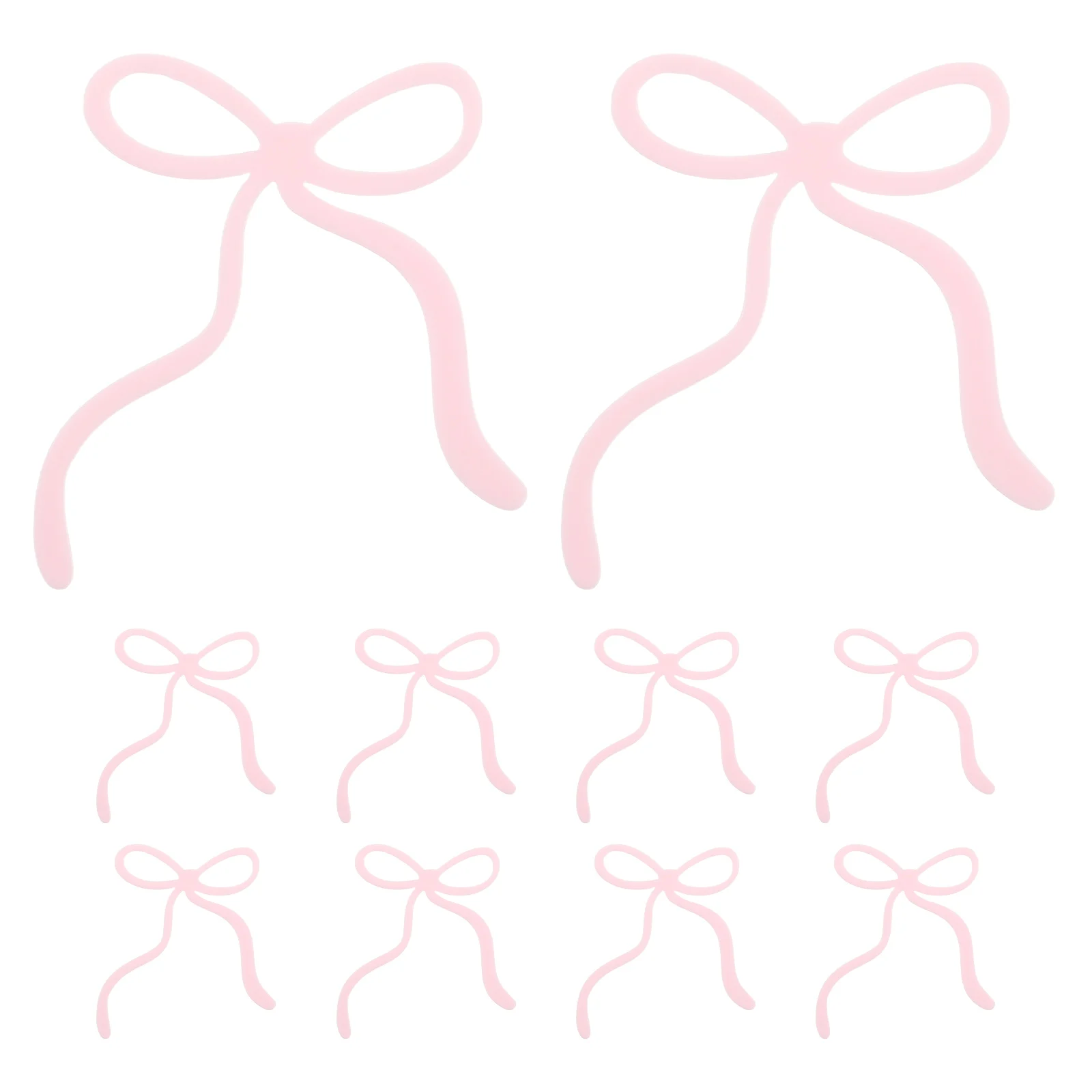 

10 Pcs Bow Cake Decoration Acrylic Butterfly Ribbon Party Topper Dessert Cupcakes Wedding Anniversary Birthday Cakes