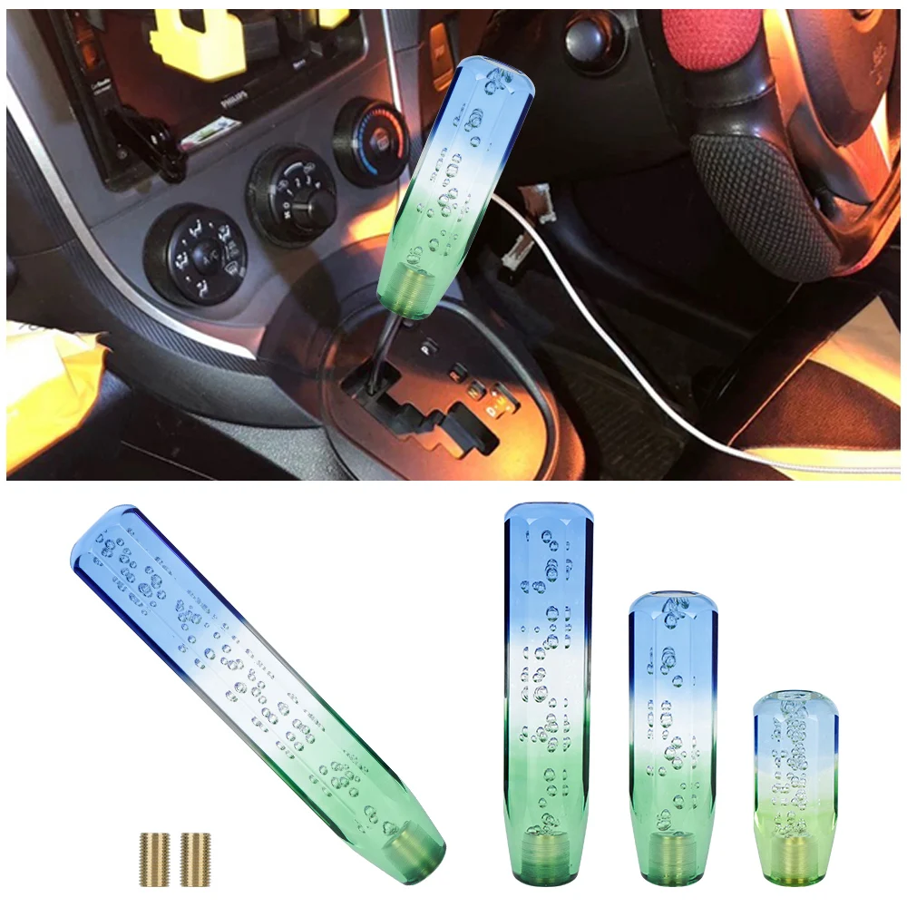 

10/15/20/25cm Car Shifter Transmission Lever Bar Gear Shift Knob Transparent Crystal Decorative Interior Automotive Accessories