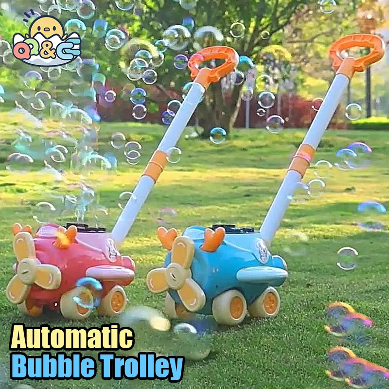 

Tank Trolley Bubble Gun Machine Automatic Electric Soap Bubbles Outdoor Games Children Toys for Girls Children's Day Gifts