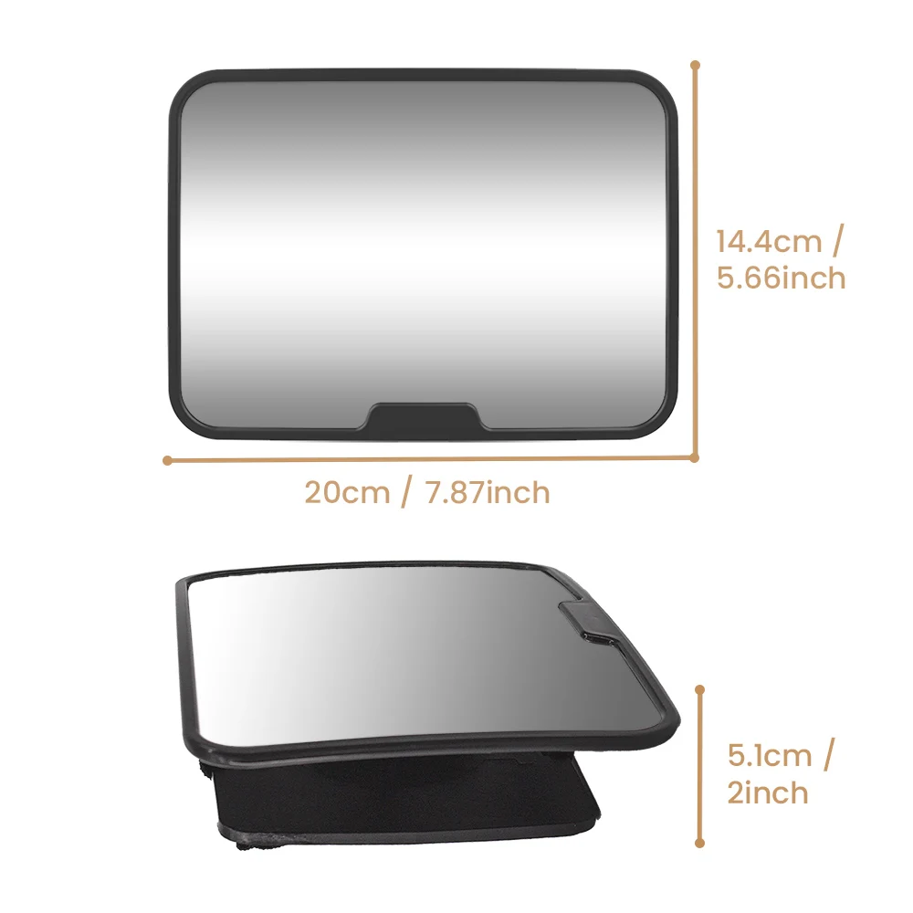 360° Rotatable Shatterproof Car Seat Mirror For Rear Facing With Wide Crystal Clear View, Universal Fit For Rear Seat Observatio