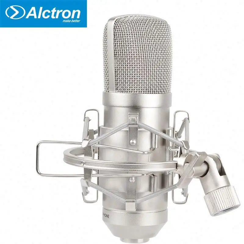 Студийный микрофон Alctron MC001 с противоударным креплением и чехлом для переноски USB-конмпочкой, микрофон для записи подкастов, профессор