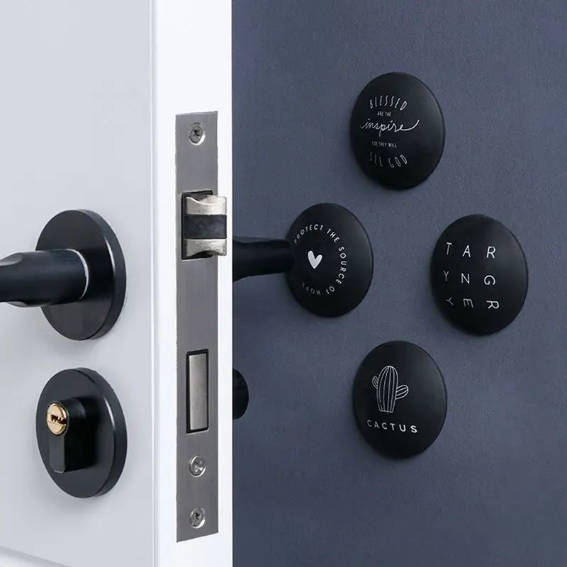 4Pcs/set Home Door Handle Shockproof Pads Door Stopper Kitchen Refrigerator Anti-collision Door Stops Wall Doorstop Protector