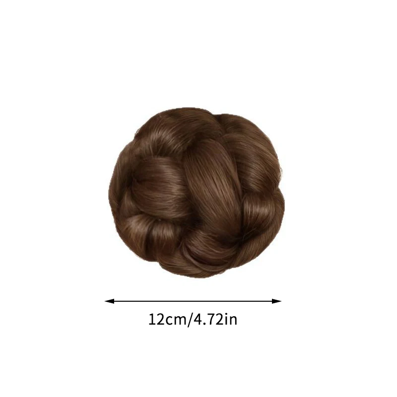 Синтетический парик, пучок, шаровая форма головы, плетеный шиньон, танцовщица, женская заколка для волос, аксессуары для укладки волос