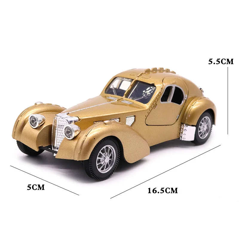 1:28 Fahrzeugmodell Super Classic Zurückziehen Spielzeugauto Pädagogische Sammlung Tür Offenes Automodell Geschenk Kinder Geschenkauto für Bugatti