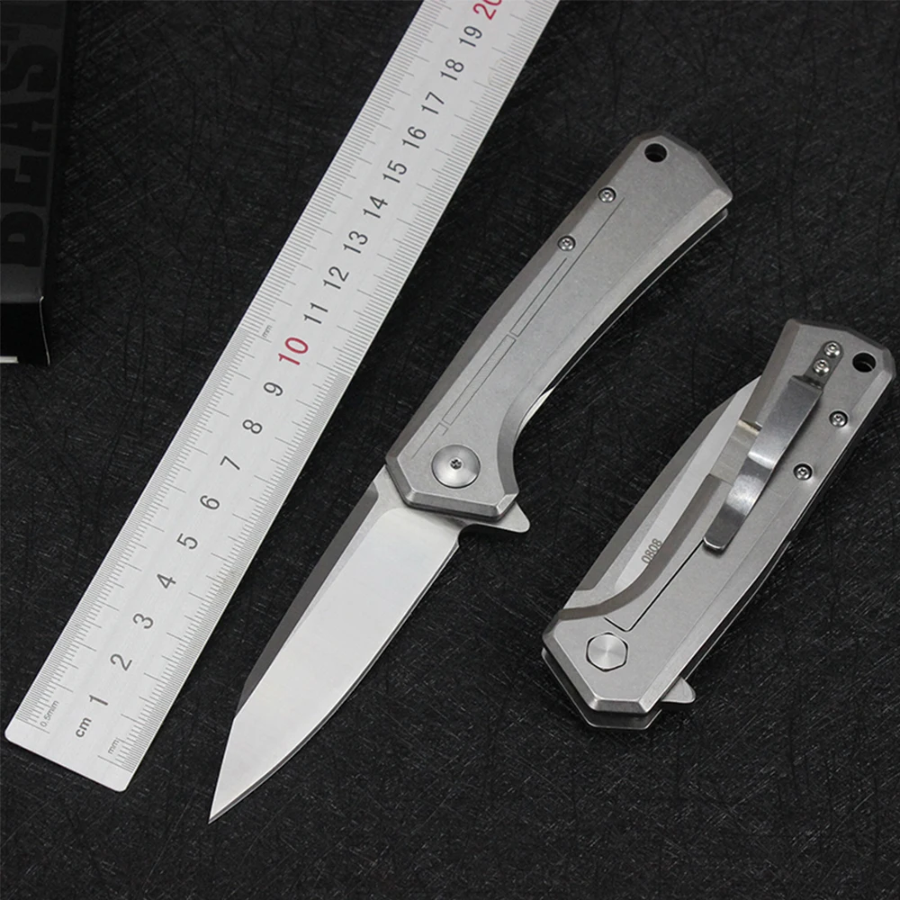 ZT 0808 Pocket Folding Knife D2 Blade 420 Stainless Steel Handle Outdoor Military Tactical Portable Small Knives EDC Hand Tools