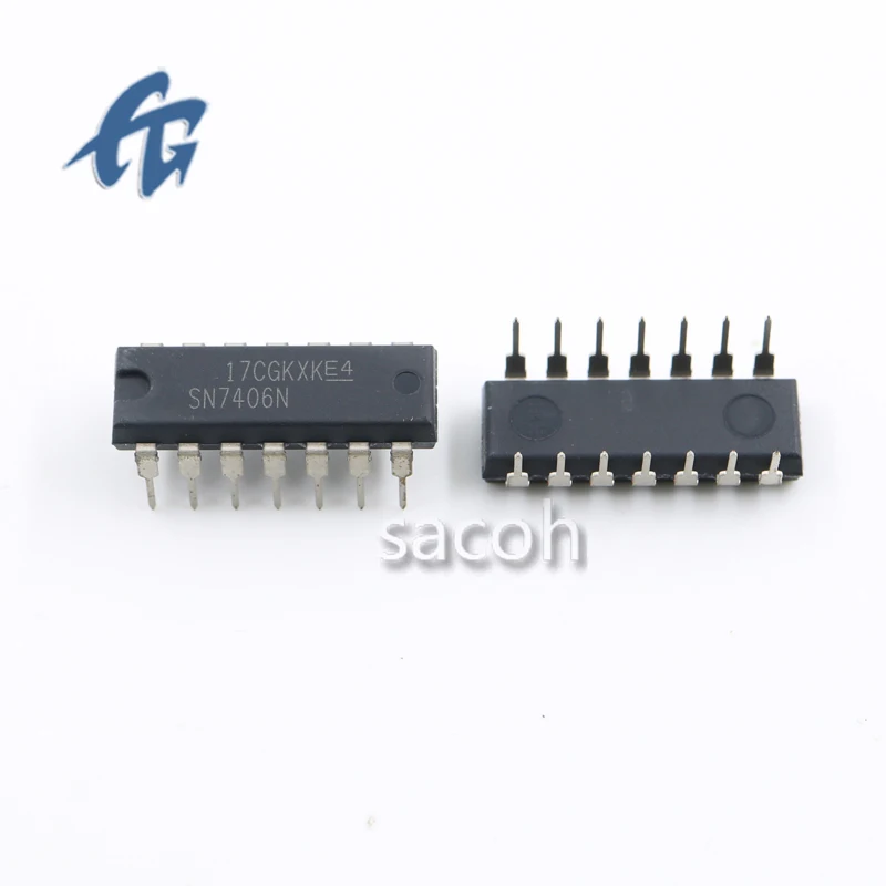 

10Pcs SN7406N DIP-14 Six Inverted Buffer/Driver Inline New Original