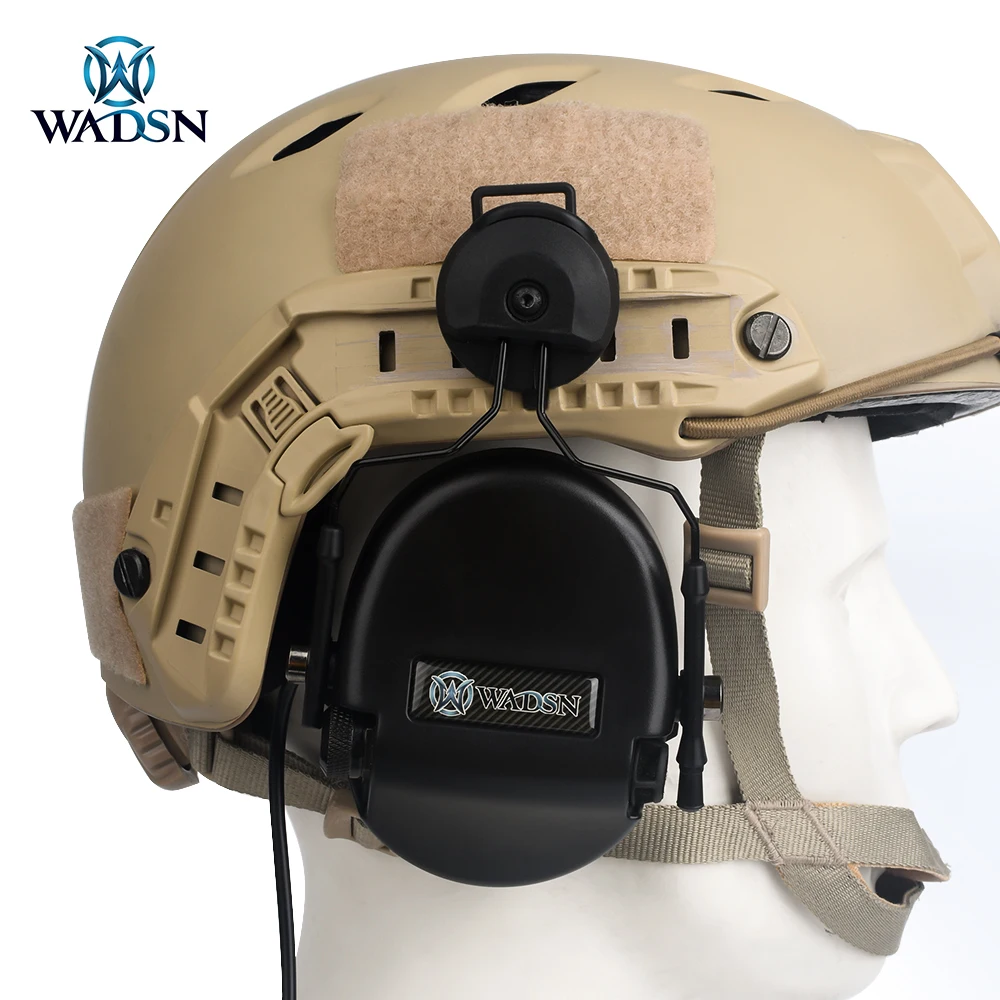 WADSN Tactical  Headset Helmet Adapter Ver.2 Shooting Comtac II III IV Headphone Bracket Rail Adaptor for Fast Ops