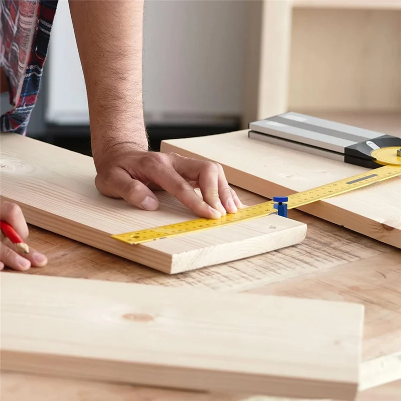 Tall Stair Gauges With Holder&Carabiner Knobs For Framing Square, Versatile Circular Saw Layout Tool For Stair Stringers-AA98
