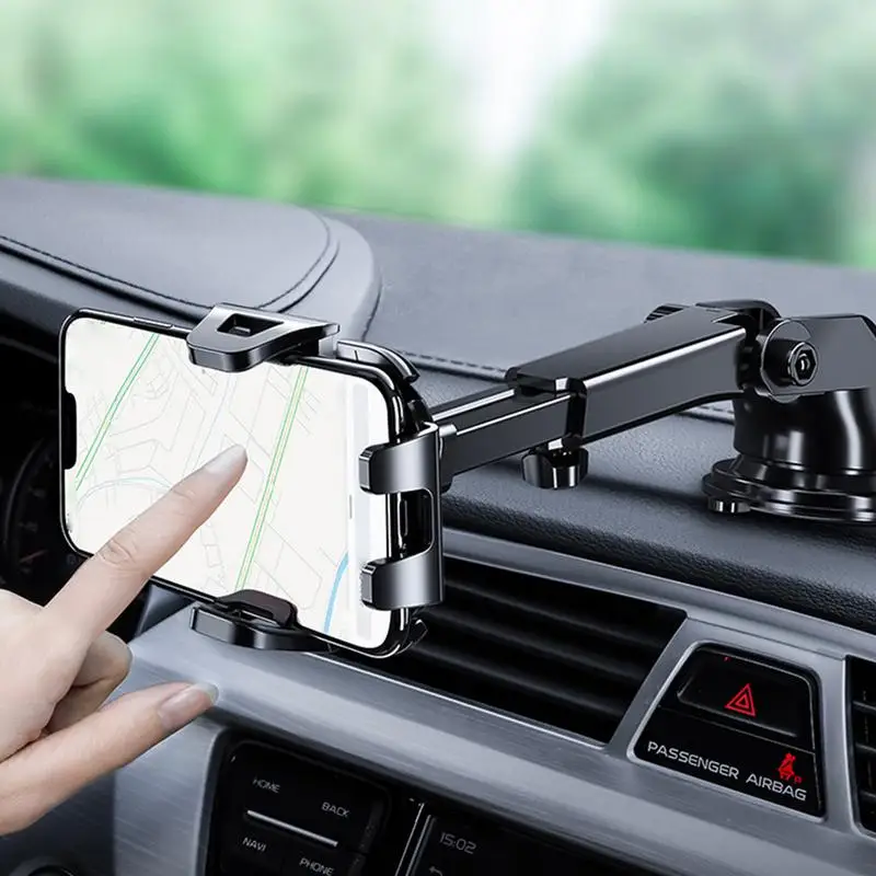 Dashboard Cell Phone Holder Cell Phone Holder Car Windshield Mount 360 Rotation Auto Window Suction Cup Mobile Phone Stand Cell