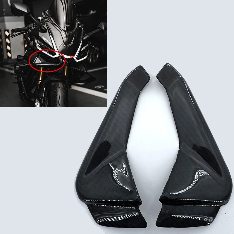 

RS660 Motorcycle Accessories Front Lip Wind Wing Cover Cone Aerodynamics Fairing Winglets For Aprilia RS 660 2020 2021 2022 2023