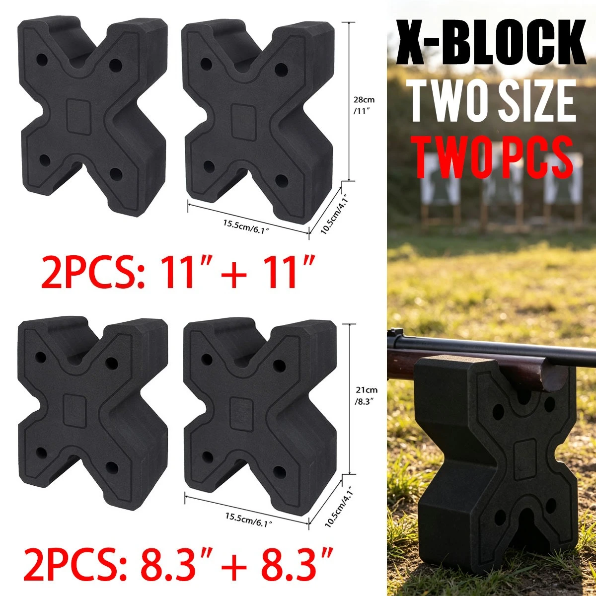 Bipod Rifle Mount - Tactical X-Block Bipod Shooting Bench Rest