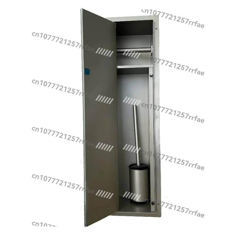 

Modern 304 stainless steel concealed toilet brush set and toilet paper holder with apartment bathroom tissue dispenser