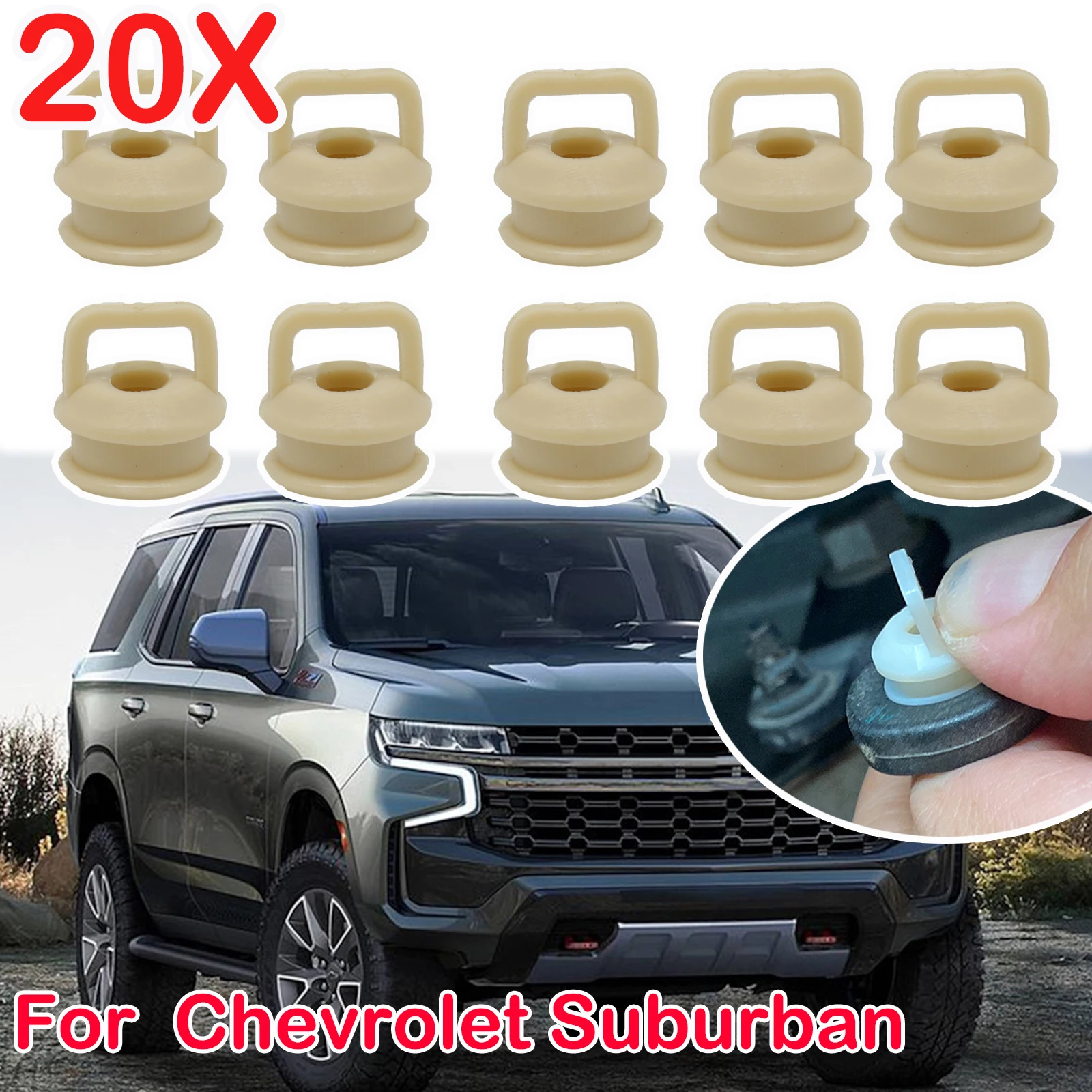 

20X For Chevrolet Suburban Automatic Transmission Shifter Cable Bushing Rubber Grommet Clip Shift linkage Repair Kit 1500 2500