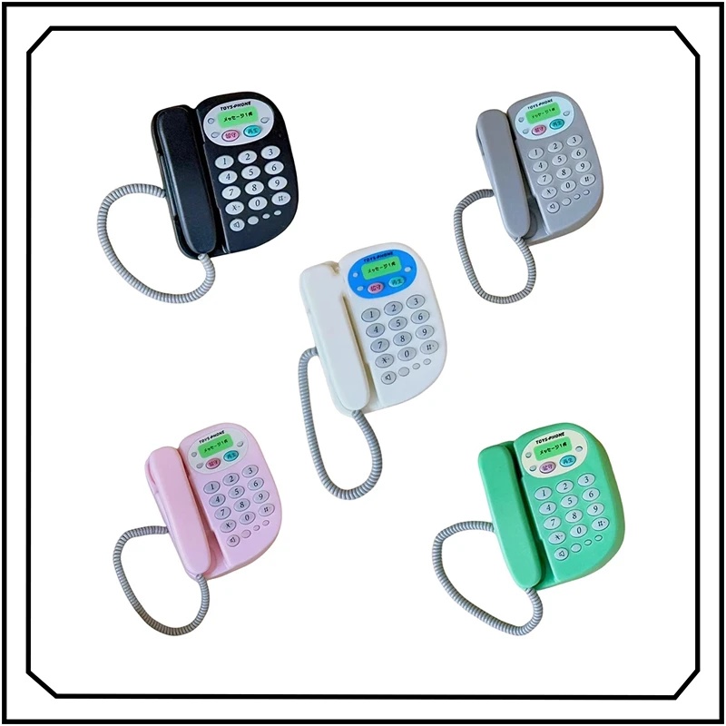

Q-version Mini Retro Message Phone Number Gashapon Recordable Landline Model Toys