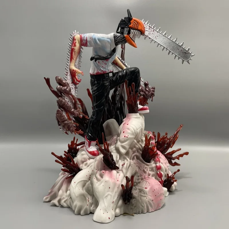 26cm Chainsaw Man Anime Figures Denji Action Figure Statue Model Doll Collection Toys Gifts