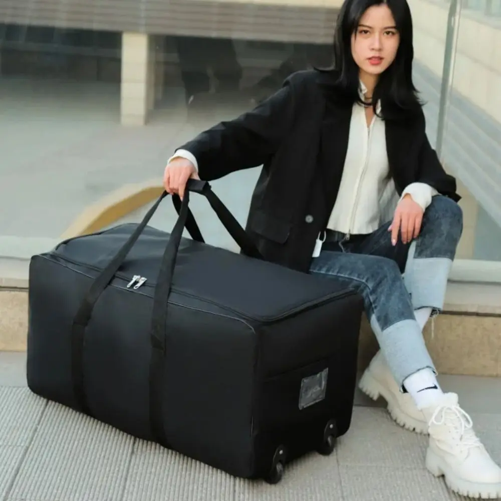 Foldable Luggage Storage Bag Large Capacity with Universal Wheels Expandable Trolley Suitcase Carry On Luggage Carrier