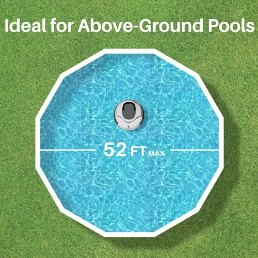 Cordless Pool Vacuum for Inground Pools, ABS Plastic, Blue, Dual Motor with 5000mAh Battery and 120-Minute Runtime
