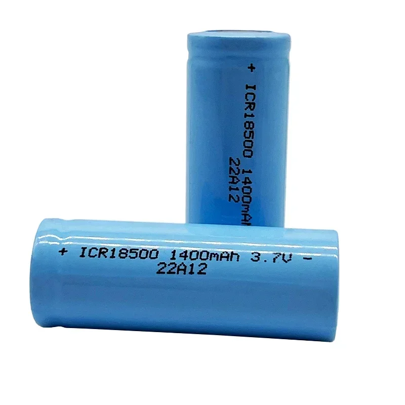 100% original 18500 lithium-ion rechargeable battery 3.7V 1400mAh, used for flashlights, remote control batteries, Free Shipping