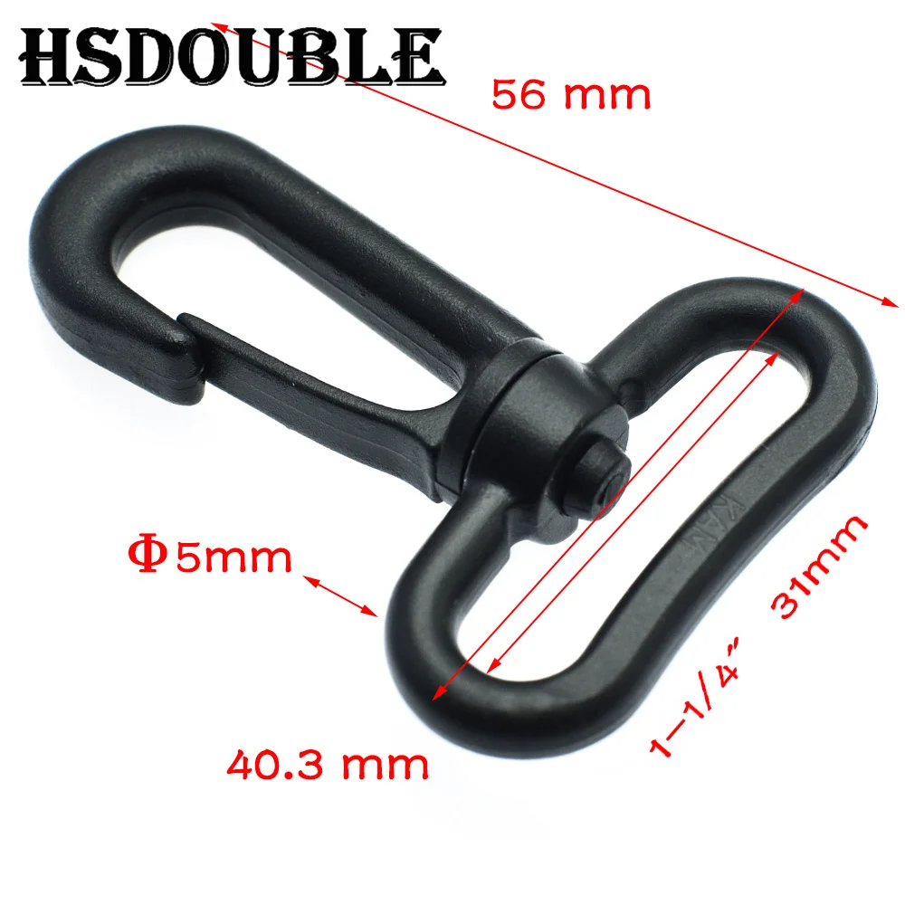 Plastic Snap Hooks Rotary Swivel Backpack Buckles Webbing 20mm 25mm 31mm 38mm