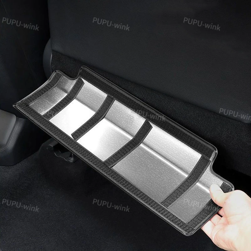 For Toyota Highlander XU70 2020 2021 2022 2023 Rear Seat Anti-kick Pad Plate Stainless Steel Panel Interior Anti-Dirty Pad