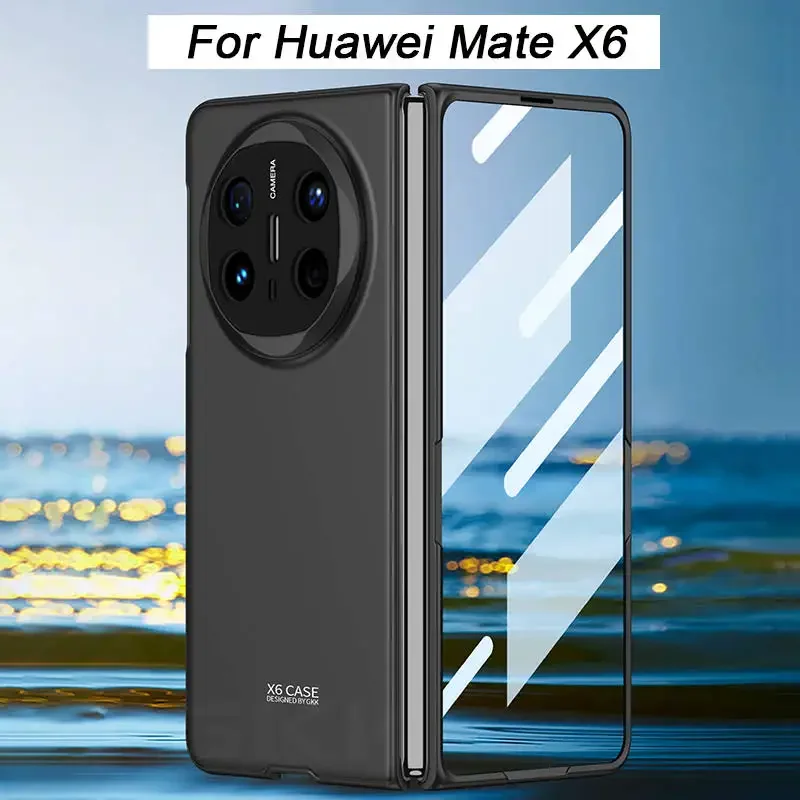 

RICKE Ultra-thin Armor Plastic Case For Huawei Mate X6 X5 X3 Case With Screen Glass Matte Lens Protective Cover For Huawei MT X6
