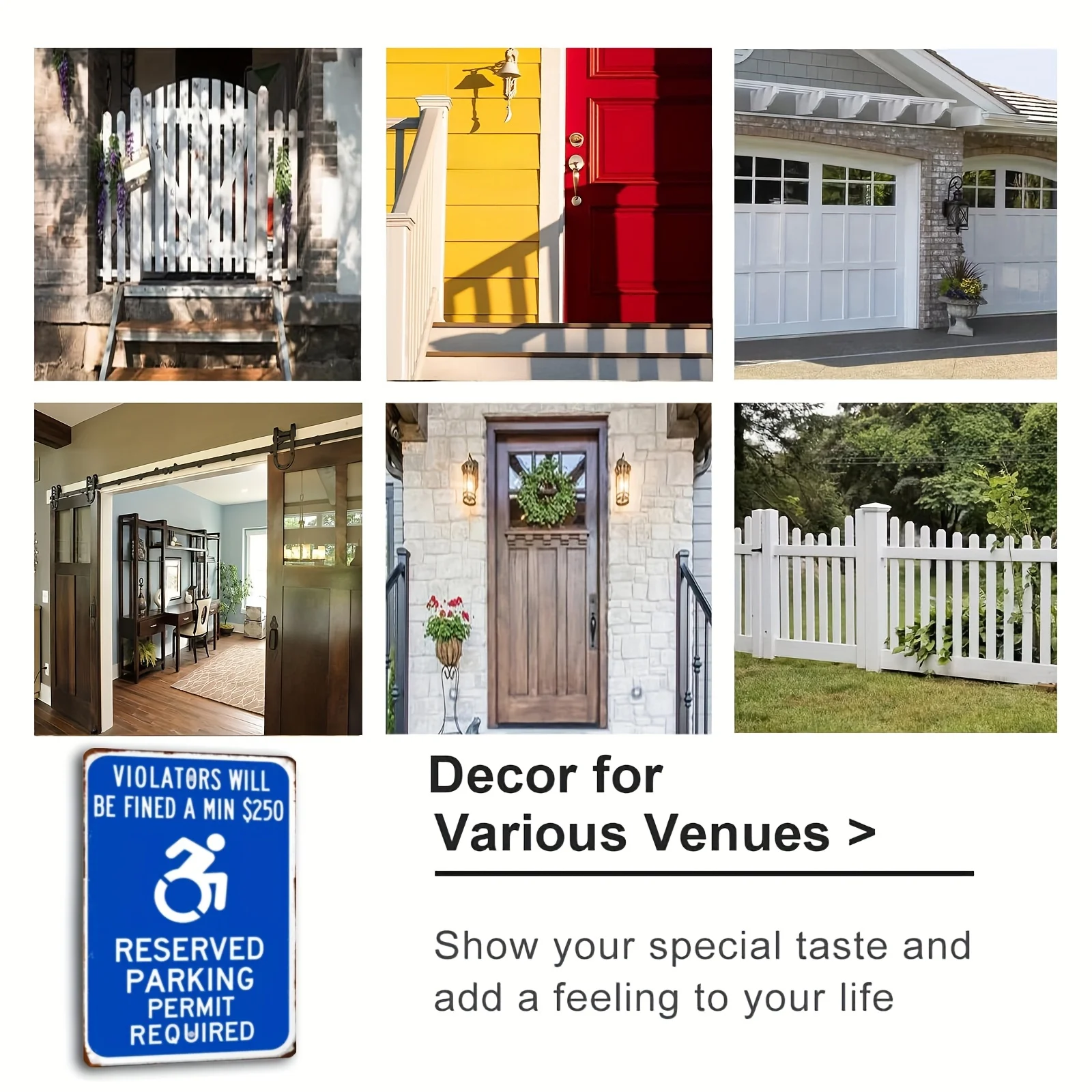 مسطح ثنائي الأبعاد - سيتم تطعيم قاتل ADA بقيمة 250 دولارًا، لافتة معدنية لوقوف السيارات محفوظة، ديكور فني جداري حديدي مقاوم للماء مقاس 8 × 12 بوصة