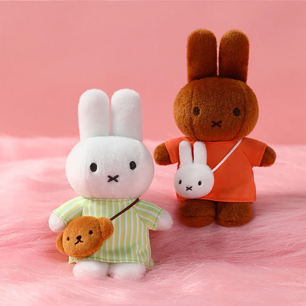 Kawaii Miffy Crossbody Tas Pluche Sleutelhanger Schattig Konijnenknuffeltje Blind Box Speelgoed Mini Crossbody Tas Snuffy Hond Hanger Tas Meisjes Cadeau