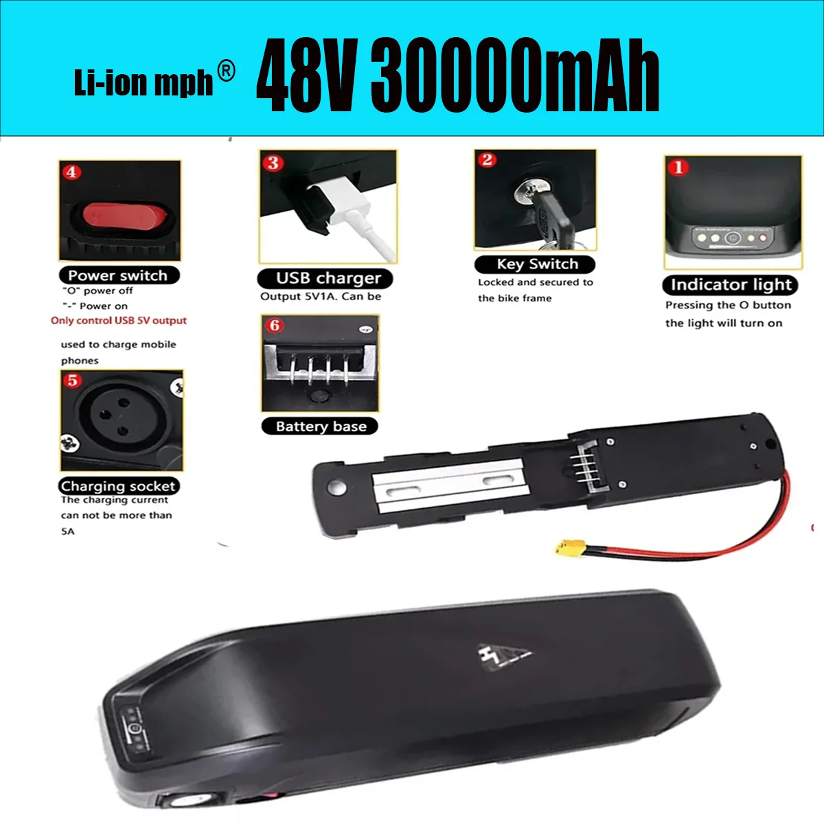 48 В, высококачественный новый оригинальный аккумулятор Hailong 12 Ач, 20 Ач, 30 Ач для двигателя Bafang BBS02 BBS03 BBSHD + настраиваемая вилка BMS