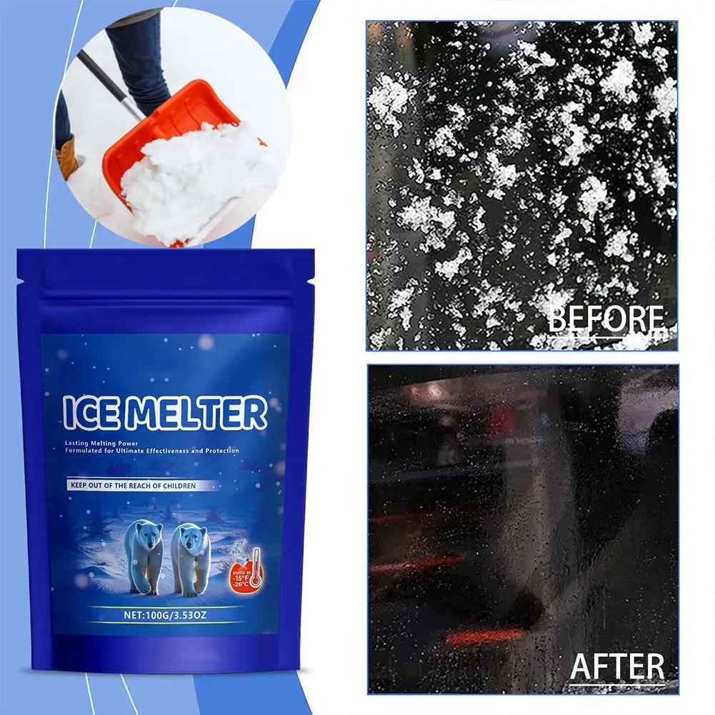 

Fast-Acting Ice Melter Salt for Snow Removal Pet-Safe De-Icer for Driveways Sidewalks Winter Concrete De-icing Agent