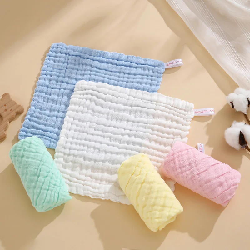 1/3/5Pcs Six Layer Pure Cotton Square Towel Baby Face Towel Gauze Towel Gauze Drool Towel High-density Children's Towel