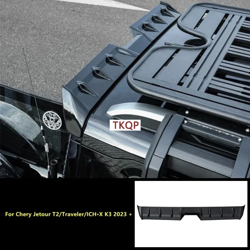 For Chery Jetour T2/Traveler/ICH·X K3 2023 + Car Styling Rear Trunk Roof Spoiler Plate Fixed Wind Tail Wing Cover Accessories