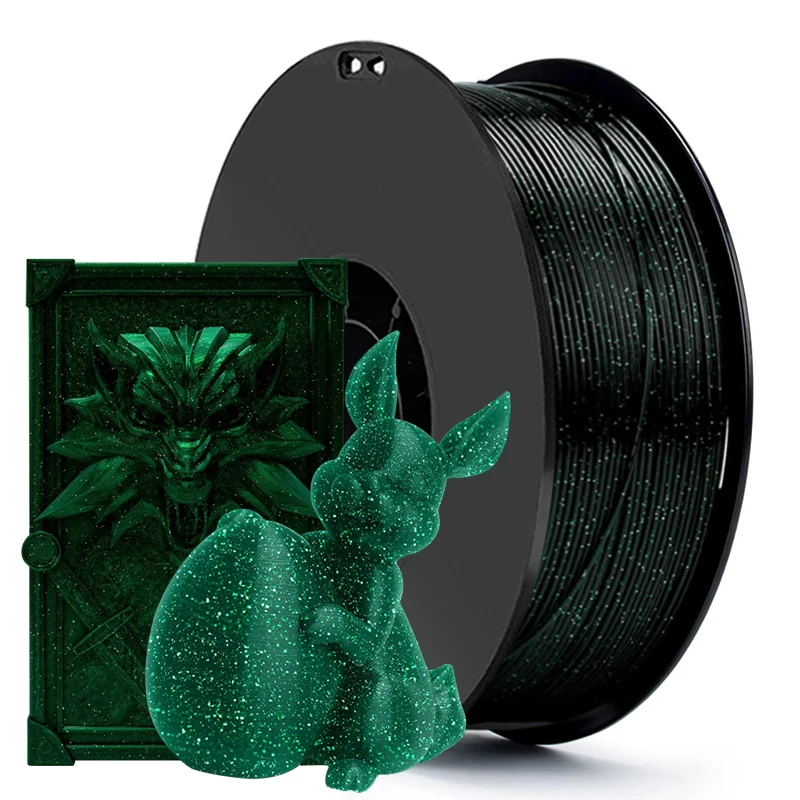 

Нить для 3D-принтера PLA Luminous Night Starry Sky Green 1,75 мм Печать Pla Серебристый зеленый Pla Блестящая нить 250 г, 500 г 1 кг