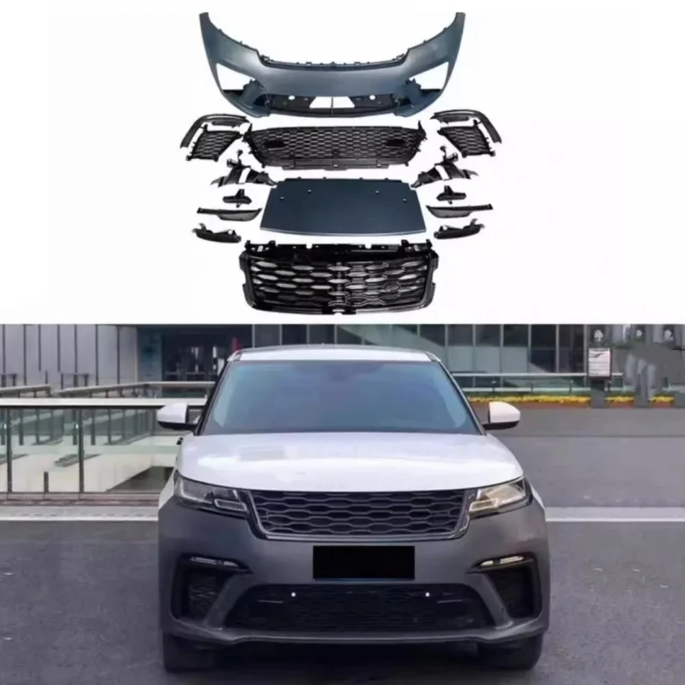 For Velar Modified Grille Fog Lamp Frame Auto Accessories Car Front Rear Bumper Assembly 2