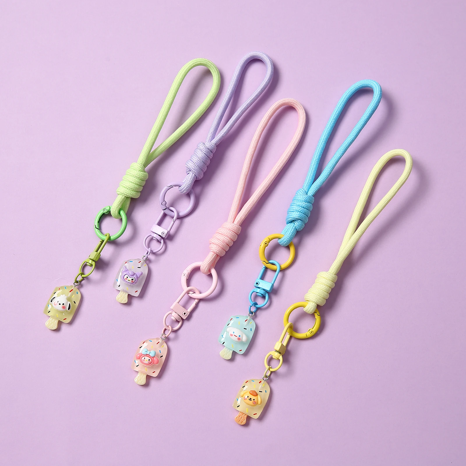 

1/2/5/10/20 PCS Braided Woven Keychain Lanyard Buckle Emergency Survival Bagpack Key Ring Wristlet Strap Car Trinket Key Holder