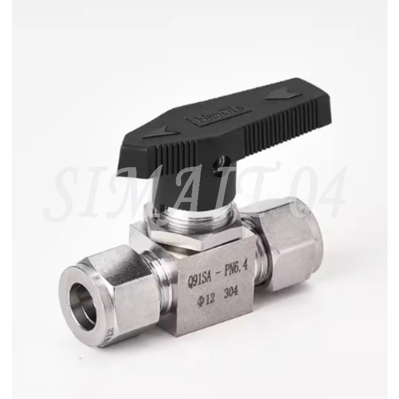 304 316L Stainless Steel Double Ferrule Ball Valve 6mm 8mm 10mm 1/8