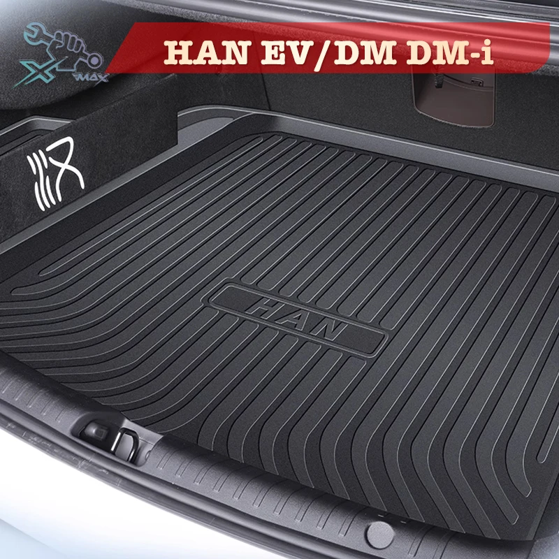 

For BYD HAN EV/DM DM-i 2020-2025 TPE Custom Fit Car Trunk Mat All Season Black Cargo Mat 3D Shaped Laser Measured Trunk Liners