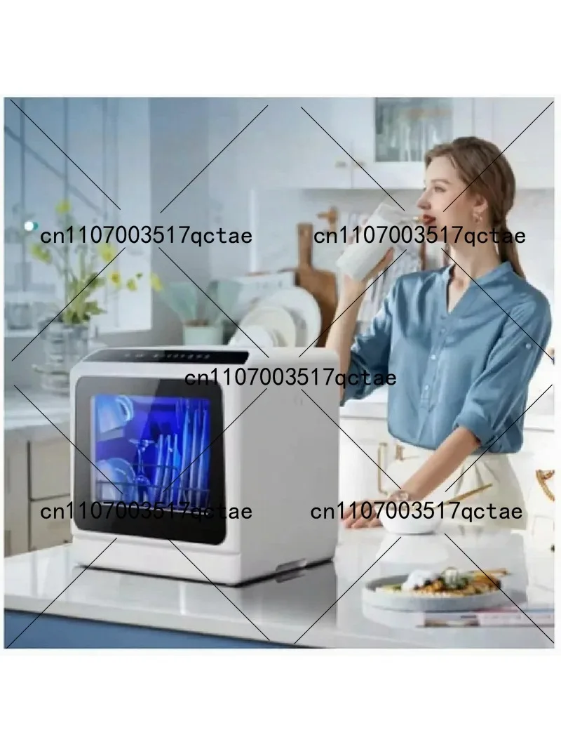 Compact Countertop Dishwasher with 5L Built-in Water Tank, Portable Mini Dishwasher for Small Kitchen