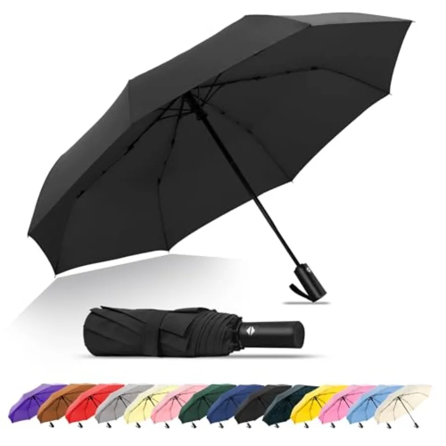 

SoulRain Travel Umbrella - Compact Umbrella for Rain - Perfect Large Auto Folding Umbrella - Ideal Car umbrella, Small umbrella