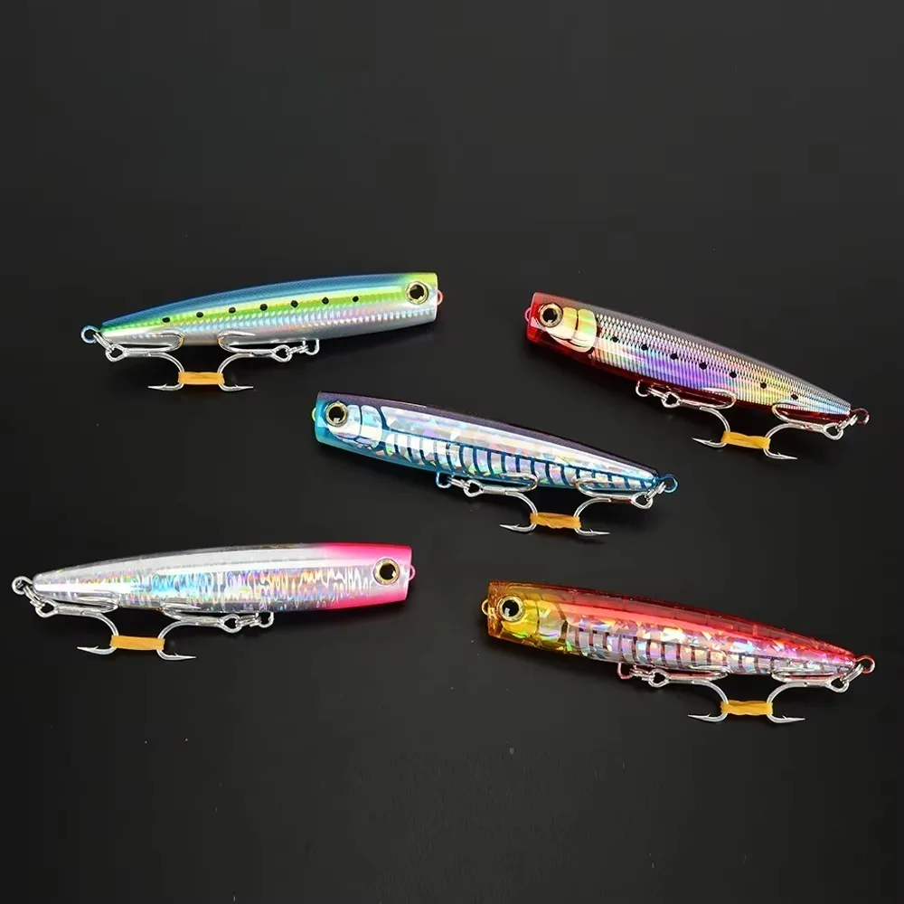 1PC Large Size ABS Popper Lure – 130-160mm Topwater Hard Bait – Floating & Impact-Resistant for Saltwater Fishing view 5