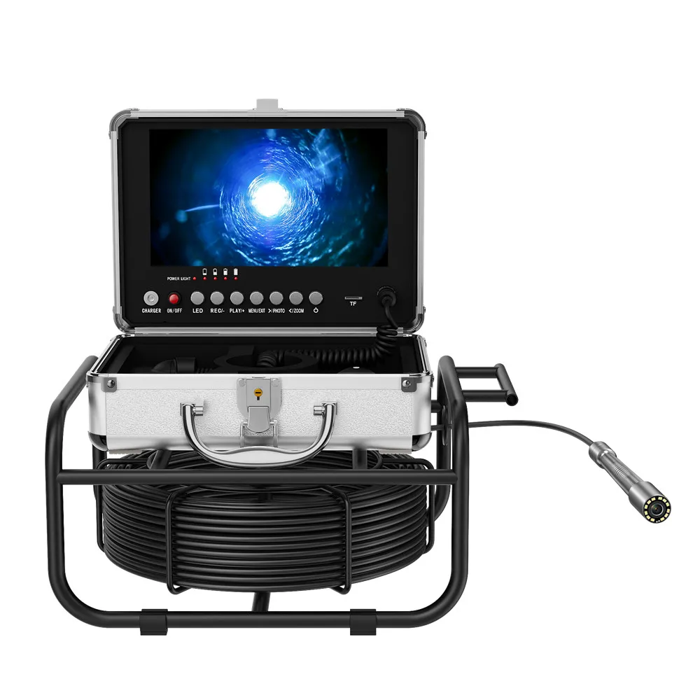 

1080P 9-дюймовый экран 50 м 23 мм трубчатый объектив IP68 камера для осмотра канализационных труб с Wi-Fi беспроводной видеорегистратор видеоэндоскопическая камера