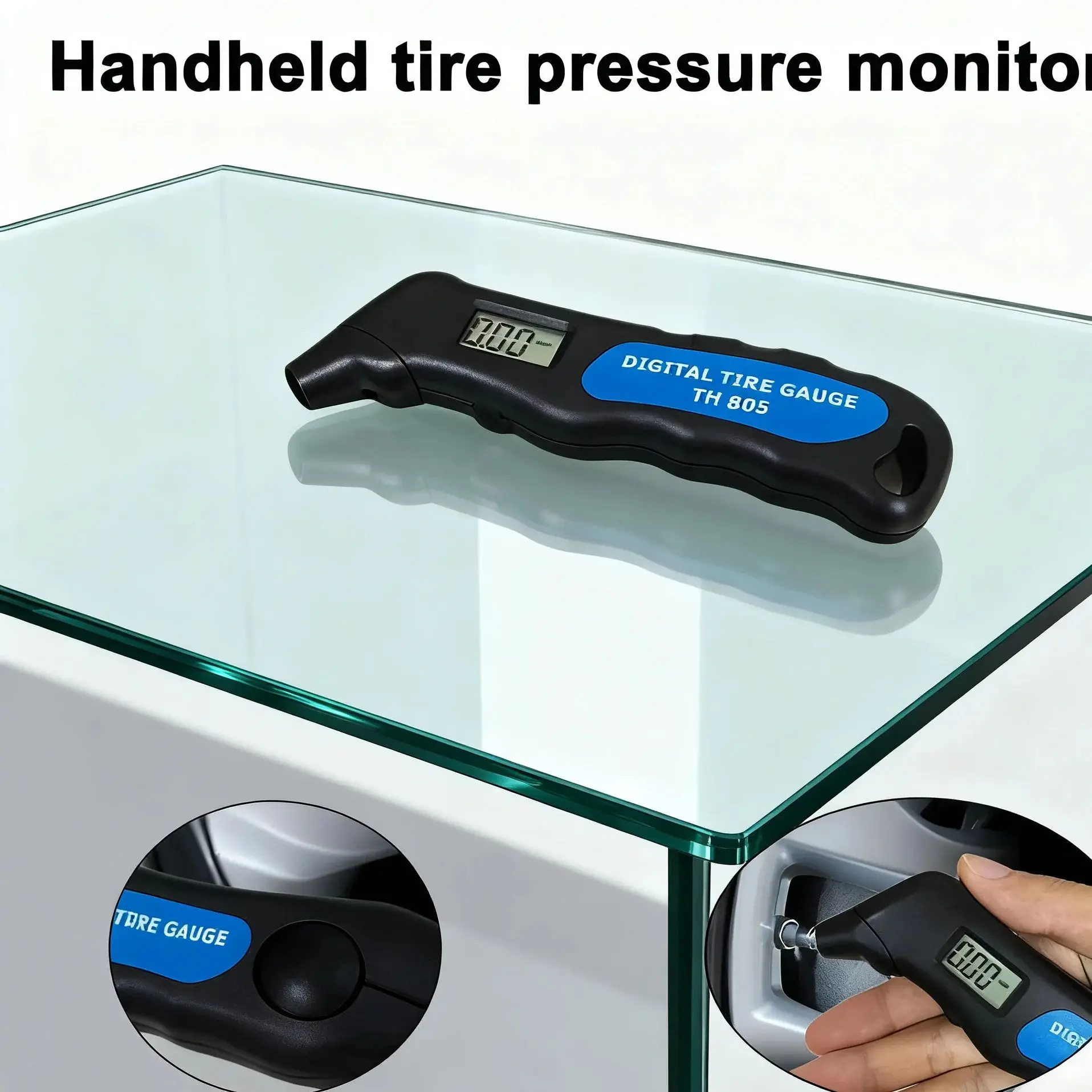 TH805 Digital Car Tire Pressure Gaugewith LCD Display For Tyre Air Pressure Tester For Car Truck Motor Bike Mountain Bike Access
